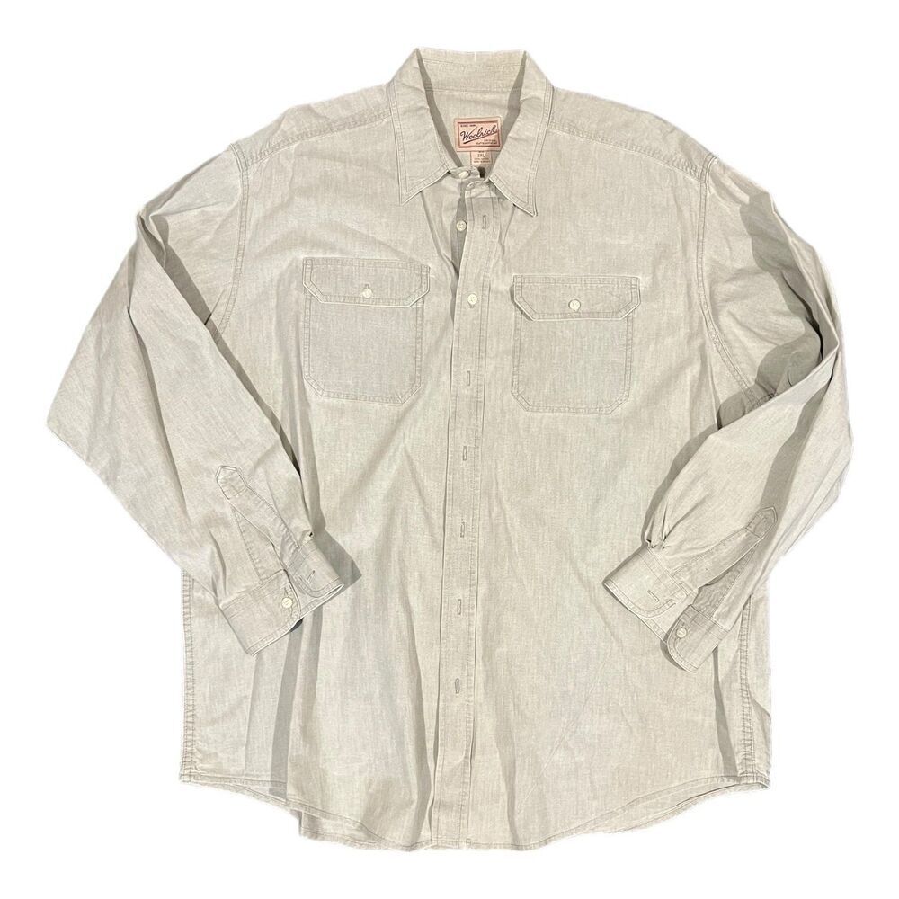 Woolrich Beige Cotton Long Sleeve Button Down 2XL